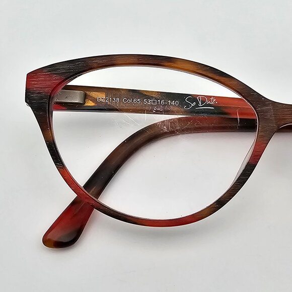 Dutz Eyewear DZ2138 Col.65 Tortoise Cat Eye Eyeglasses Frame w/ Case Netherlands - Picture 13 of 15